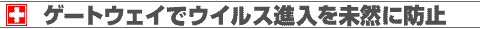 ゲートウェイでウイルス侵入を未然に防止